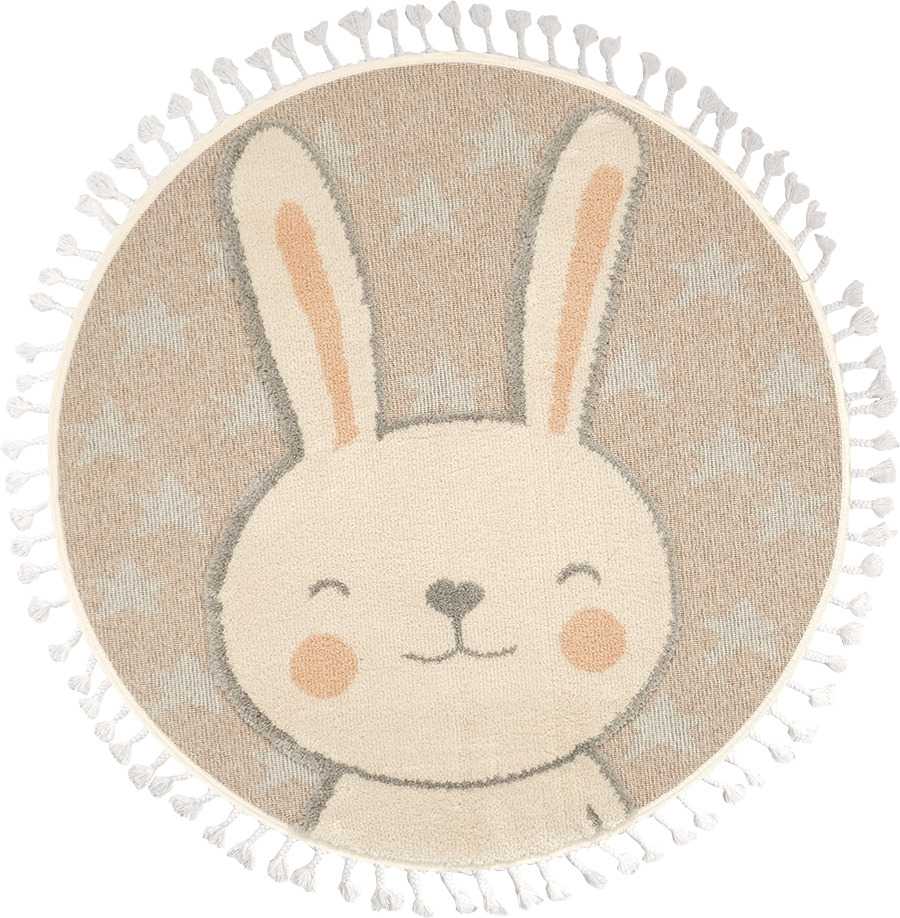 Dolce Vita Carpet Kids 475 Rabbit Round Children's Room Carpet